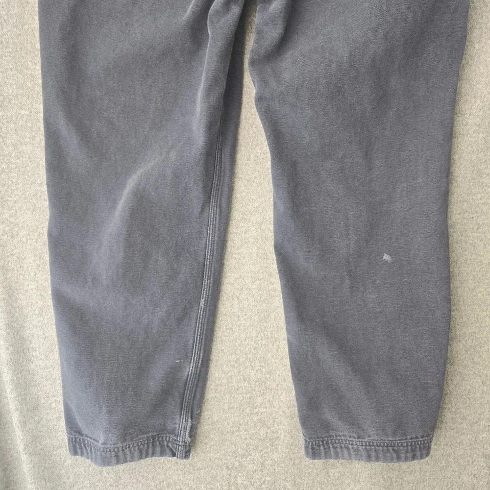 Duluth Trading Fire Hose Carpenter Pants‎ Mens 38x32 Gray Cotton Canvas Workwear